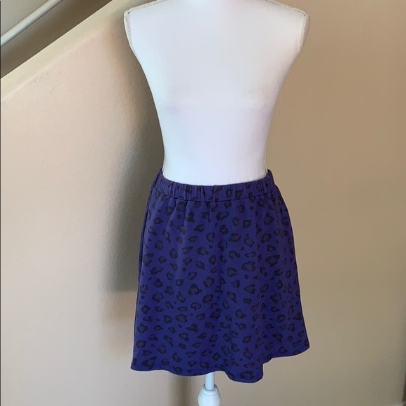 Splendid purple leopard elastic waist skirt - Picture 1 of 7